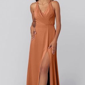 Uma Dress in Spice Color, Size 6- Kennedy Blue Brand Bridesmaid Dress